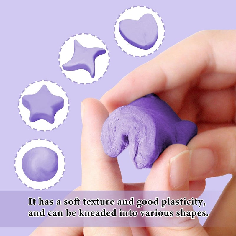 Smilo 8-Pack Purple Kneaded Erasers | Moldable & Dust-Free Putty Eraser | No Smudge Art Eraser with Case for Drawing - Image 3